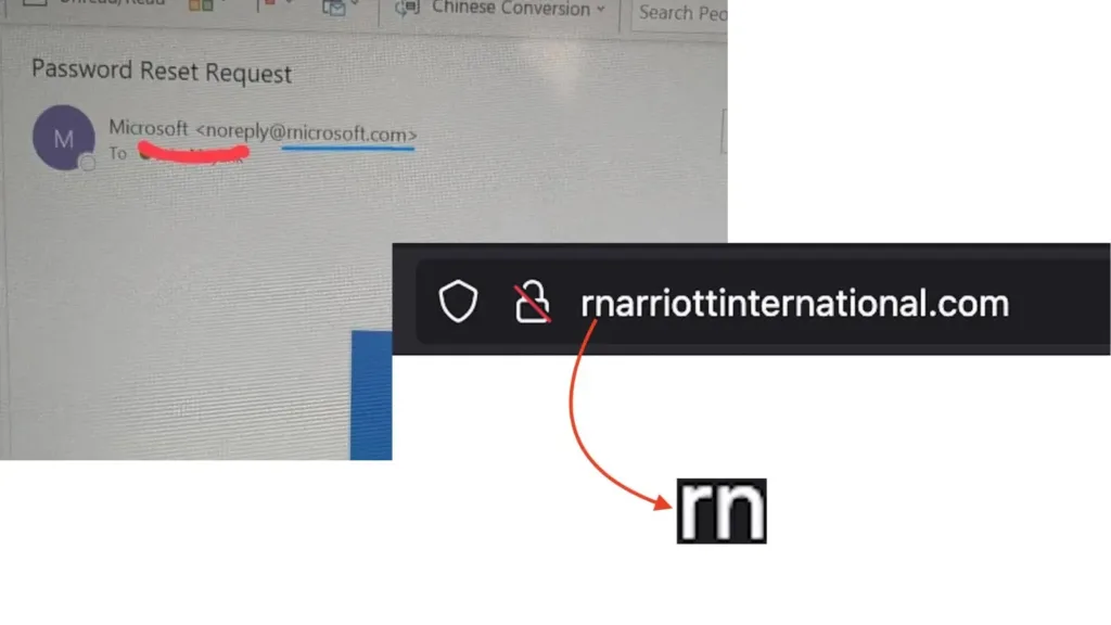hackers-use-rn-typo-trick-to-impersonate-microsoft-and-marriott-in-new-phishing-attack