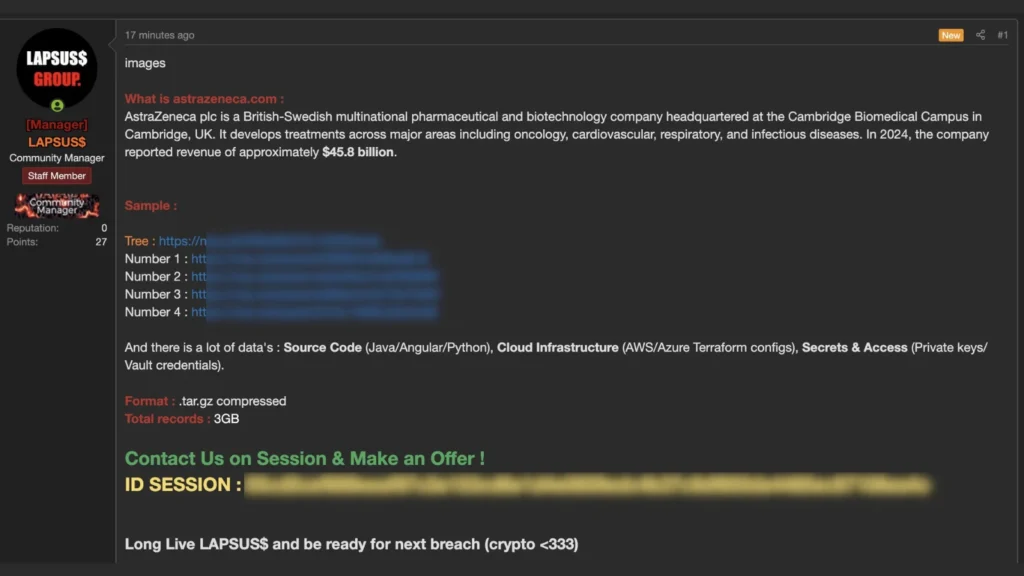 astrazeneca-data-breach-lapsus$-group-allegedly-claims-access-to-internal-data