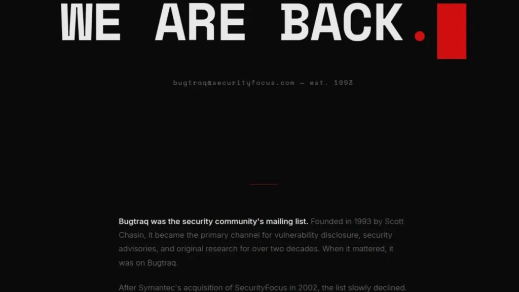 bugtraq-is-back:-the-original-full-disclosure-mailing-list-is-live-again