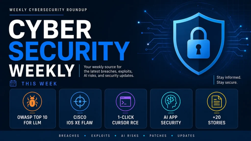 weekly-cyber-security-newsletter-owasp-top-10-for-llm,-cisco-ios-xe-flaw,-and-1-click-cursor-rce-+20-stories
